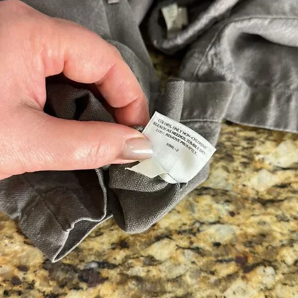 Eileen Fisher Brown Linen Wide Leg Mid Rise Pants Size M - Picture 12 of 13